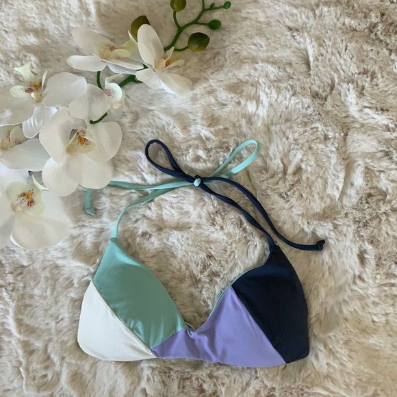NWOT L*Space Bikini Top Sea Glass Size S - Picture 2 of 4